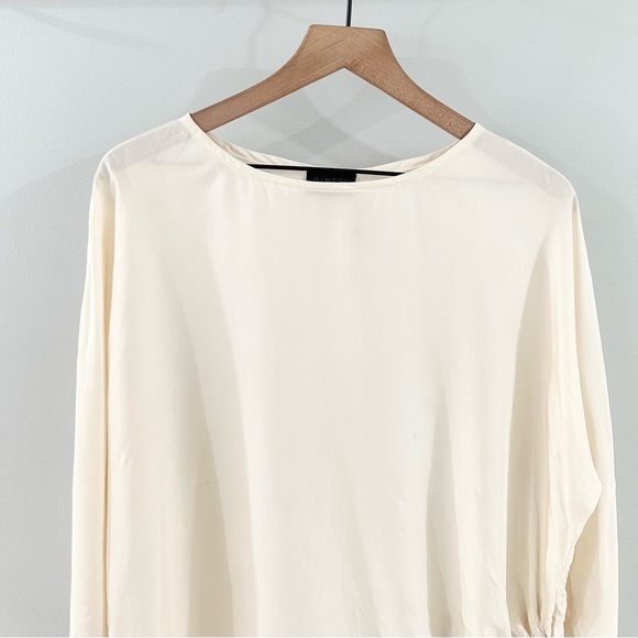 Q | Neel Ruched Blouse Cream Size 6 - Picture 2 of 5